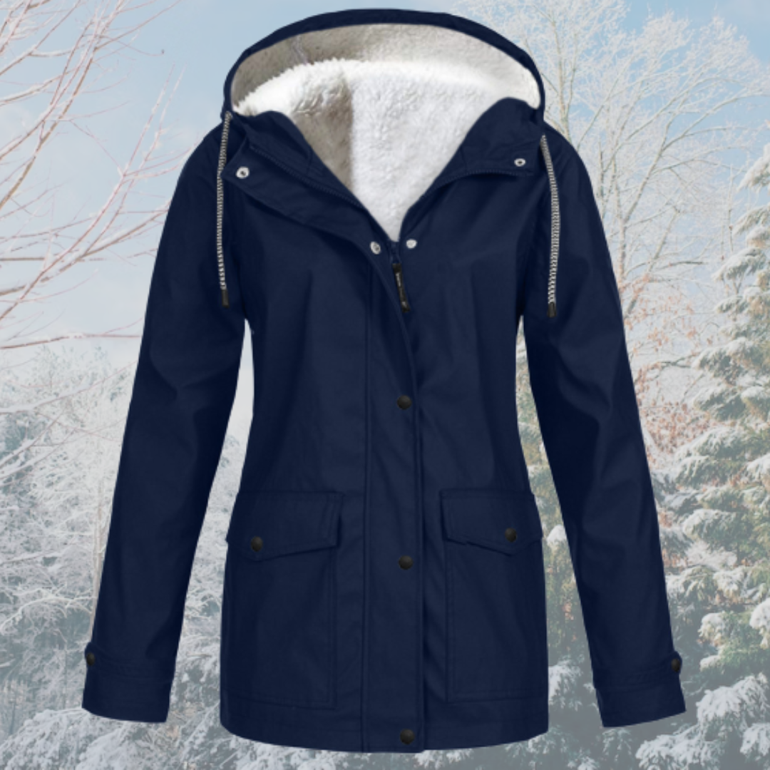 Emma™ | Deze behaaglijke fleece regenjas houdt je de hele winter lang beschermd!