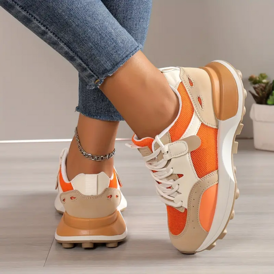 Janneke™ - Casual Oranje Sneaker